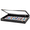 White Felt, variant on Trade Show Display Case - w/ Wooden Dowels (Black)