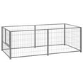 thumbnail image 4 of vidaXL Outdoor Dog Kennel Large Dog Crate Dog Cage Exercise Playpen Steel, 4 of 45