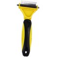 thumbnail image 1 of 2 Sided Dematting Comb Undercoat Rake Dematting Tool Cat Brush for Long Hair, 1 of 7