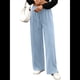 thumbnail image 2 of Pantalones Deportivos de Pierna para Mujer, Cintura Alta, Holgados y con Cordón Ajustable Azul XXL, 2 of 9