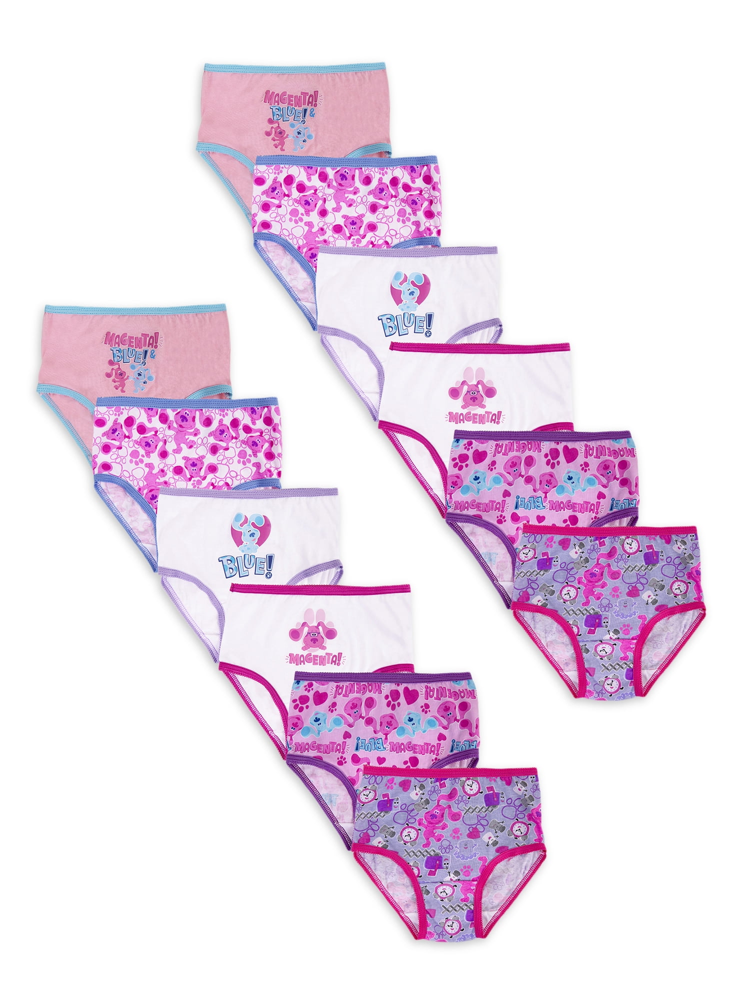 Blue's Clues Toddler Girl Brief Underwear, 12Pack, Sizes 2T4T