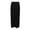 Black, variant on Women's Solid Color High Waist Split Thigh Mid Length Skirt - Pleated Stretchy Club Party Skirt with Size Chart