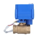 thumbnail image 2 of Mini Electric Valves, 3-Wire 2-Control Straight Through Automatic Power-off Motorized Ball Valve BSP With Switch Indication For Pipeline Connection, 2 of 8