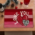 thumbnail image 1 of Fiudx Mantel Individual de San Valentín, Decoración de Mesa de Lino Conmovedora, Diseño Termoaislante, Ideal para Cenas Festivas, Idea de Regalo Ideal, Material Fácil de Limpiar, Juego de Una Sola Pi, 1 of 5
