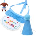 thumbnail image 3 of KAKOWELY 1 juego de gorro de cumpleaños para perro, babero para gato, gorro de cumpleaños para gato, atuendo de cumpleaños para perro, suministros para fiesta de cumpleaños de mascotas, 3 of 5