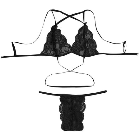 

Flash Sale HIMIWAY New Women s Seductive Seductive Lingerie Large Women s Lace Cross Bikini Seductive Pyjamas Show Your Sexy Charm Ignite Your Passion Super Discount Private Delivery Black L