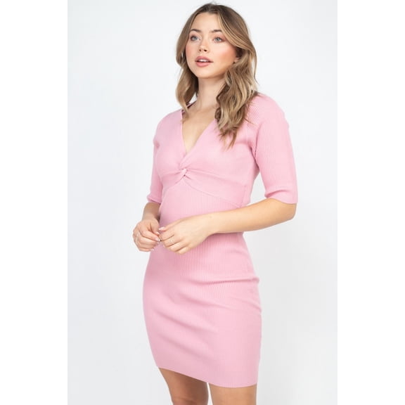 Twist Knot Knit Dress L