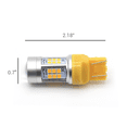 thumbnail image 3 of 50W 7443 LED Amber Yellow Front Turn Signal Parking DRL High Power Light Bulbs, 3 of 6