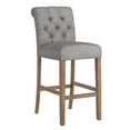 thumbnail image 6 of Weston Home Santine Tufted Rolled Back Bar Stools, Gray (Set of 2), 6 of 8