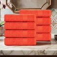 thumbnail image 2 of Ample Decor Hand Towels 100% Cotton for Bathroom 18X28inch -8pcs Orange, 2 of 6