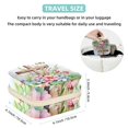 thumbnail image 5 of Easter Travel Portable Square Jewelry Box with Necklace Organizer, Earring Organizer, and Display Case - Ideal for Rings, Earrings, Necklaces, Bracelets, and More - Suitable for Girls and Women, 5 of 6