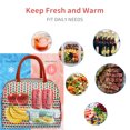 thumbnail image 7 of acdanc Lunch Bag Lunch Box for Women Men Reusable Insulated Lunch Tote Bag,Leakproof Thermal Cooler Sack Food Handbags Case High Capacity forTravel Work School Picnic- Red Flowers, 7 of 7