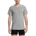 thumbnail image 2 of Indefini Men's Micro Modal Undershirts V-Neck Soft Comfy Slim Fit Tees Short Sleeve Men T-Shirts in 3 Packs, 2 of 6