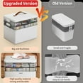 thumbnail image 5 of 3-Tier Medicine Organizer Portable First Aid Kit for Home with Leather Handle, 5 of 8