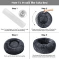 thumbnail image 6 of Nisrada Calming Donut Dog Bed Anti-Anxiety, Self Warming, Cozy Soft Plush Round Pet Bed, Ideal for Both Home & Travel, 20"L x 20"W x 8"H, 6 of 9