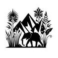 thumbnail image 2 of African Elephant and Mountain Metal Wall Art, 2 of 6