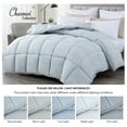thumbnail image 5 of GpLuMy All Season King Size Down Alternative Comforter - Plush Microfiber Fill - Box Stitch Quilted - Duvet Insert with Corner Tabs (Cal King/King, Silver Gray), 5 of 9