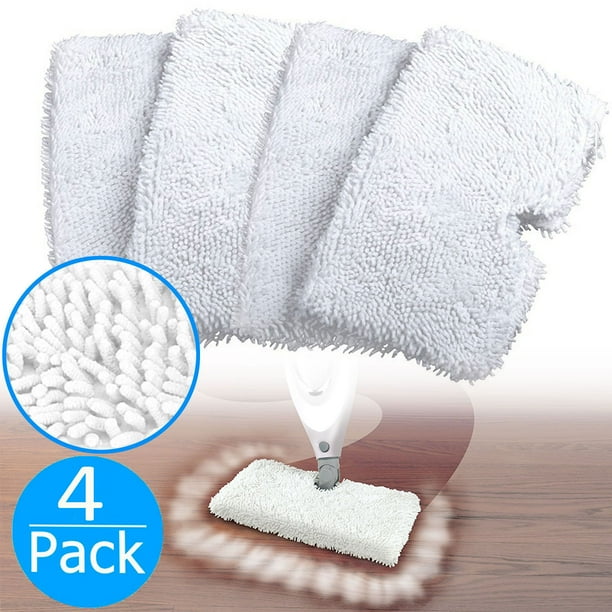 4Pcs Mop Pads Washable/Replacement Compatible with Shark Steam Pocket Mop S3550/S3901/S3601