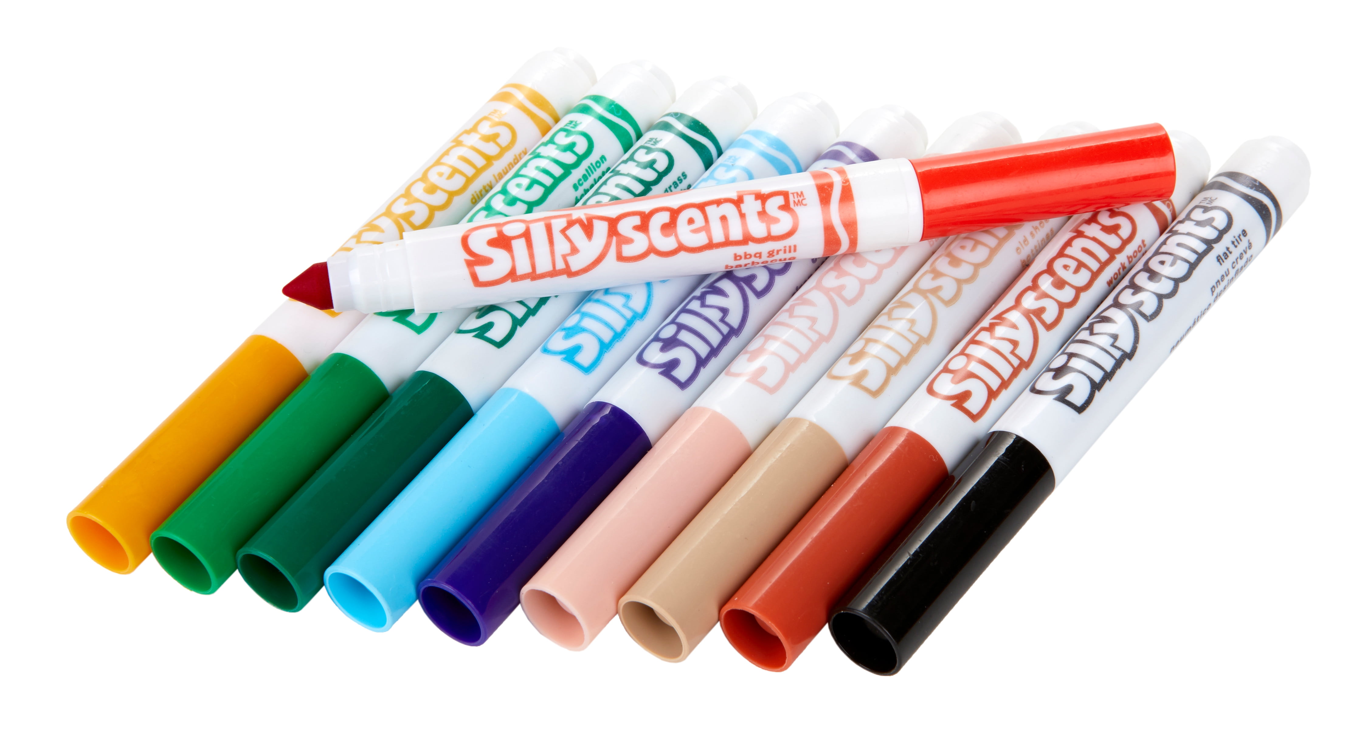 Crayola 6 Silly Scents Scented Washable Chisel Tip Markers Felt Tip Pens 