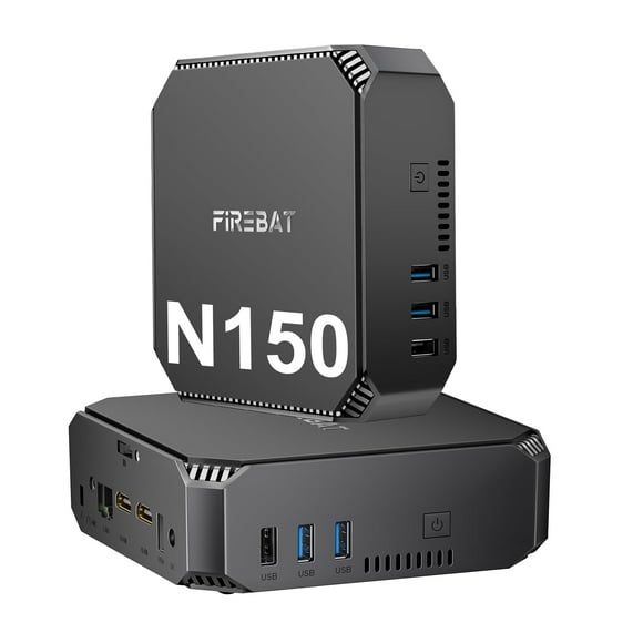 FIREBAT Mini PC N150 (3.6GHz) Intel, TPM 2.0, 1000MHz 4K UHD, 16GB DDR4 RAM 512GB M.2 SSD PCIe, Intel Twin Lake N150, Gaming Small Mini Desktop Computer, Office/Business/Home Mini Server