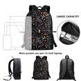 thumbnail image 4 of Jeiento Math Formula Backpack for Girls Bookbag Set with Lunchbox Lightweight Elementary School Bag 3rd Grade School Supplies 3 in 1Primary Book Bag Black, 4 of 7