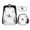 thumbnail image 1 of Balery Bbaseball Dog Mochila Escolar 3 en 1 para Niños - Mochila Resistente con Lonchera Térmica y Estuche - Mochila Escolar para Niños y Niñas, 1 of 7