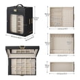 thumbnail image 4 of HOOBRO Jewelry Box with Mirror, Travel Jewelry Organizer with Glass Window, Vertical Storage, Christmas Gift, Gift for Loved Ones, for Earrings, Rings, Necklaces, Bracelets, Black BK03JB04G2, 4 of 9