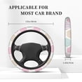 thumbnail image 6 of YFYANG Universal Elastic Pastel Lovely Hexagonal Pattern Car Steering Wheel Cover, Non-Slip Sweat Absorbent, 6 of 8