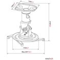thumbnail image 2 of FANZC-AMER Support de Projecteur - Support de Plafond Universel LCD Inclinaison DLP Pivotant à 360° 30lbs (Blanc), 2 of 4