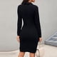 thumbnail image 5 of Vestido blazer para mujer, elegante vestido de negocios, vestido de cóctel hasta la rodilla, vestido de negocios con cuello en V, vestido de noche para fiesta, vestido con botones, vestido, 5 of 5
