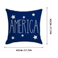 thumbnail image 3 of Boovnll 4th of July Pillow Covers 18x18 - Red White Blue Stars Stripe Flag Throw Pillow Covers, Patriotic Pillow Covers for Memorial Day Home Sofa Couch Decor, 4th of July Decorations, 3 of 5