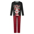 thumbnail image 2 of Family Matching Christmas Pajamas Santa Hat Deer Long Sleeve Tops Plaid Pants Set Baby Romper Outfits, 2 of 10