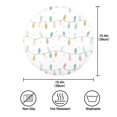 thumbnail image 3 of 15.4" Round Placemat Set of 4 Polyester Fabric Place Mats Non-Slip Dining Kitchen Table Mats for Kitchen Party Decor Minimalist Christmas Lights Pattern, 3 of 5