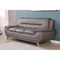 thumbnail image 2 of Alexent Modern Faux Leather Upholstered Living Room Sofa in Gray, 2 of 12