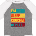 thumbnail image 4 of Inktastic Crocheting Eat Sleep Crochet Repeat Boys or Girls Long Sleeve Baby Bodysuit, 4 of 5