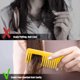 thumbnail image 3 of 2 peines grandes para desenredar el cabello, peine de dientes anchos para cabello rizado, cabello seco y húmedo, peine desenredante sin mango, 3 of 5