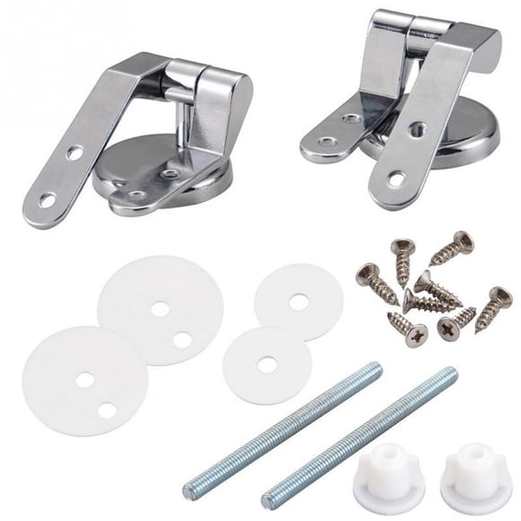 EIMELIZinc Alloy Replacement Toilet Seat Hinge Mountings Fittings with Bolts and Nuts