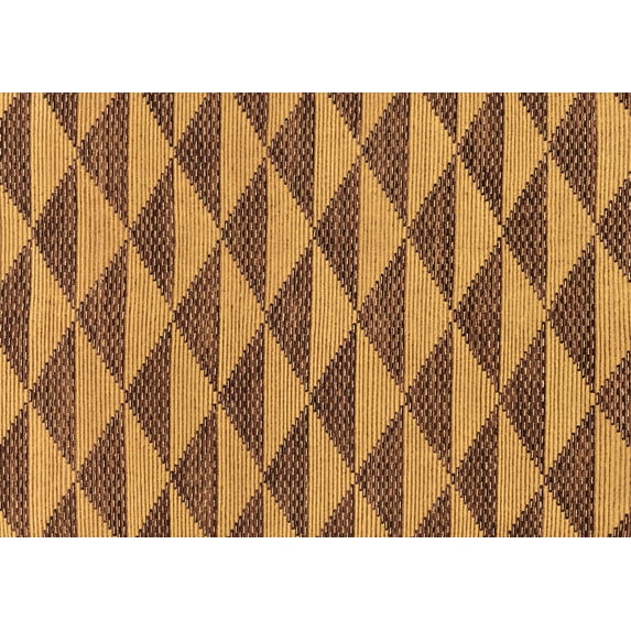 Ahgly Company Indoor Rectangle Abstract Brown Modern Area Rugs, 2' x 4'