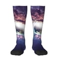 thumbnail image 2 of Picia Women Crew Soft Moisture-wicking Socks Planets Stars And Galaxies Pattern Design Cotton Socks, One Size fit All, 2 of 9