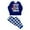 Blue2, variant on KHONTS Family Christmas Blue Sets of Matching Pajamas Festive Holiday Loungewear With Letter Printed for Parents and Kids Men XL