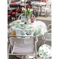 thumbnail image 6 of Outdoor Tablecloth with Umbrella Hole Zipper Eucalyptus Leaves Round Tablecloth 54" Waterproof Outside Table Cloth Daisy Spring Floral Botanical Watercolor Patio Table Cover Tablecloths for Picnic, 6 of 8