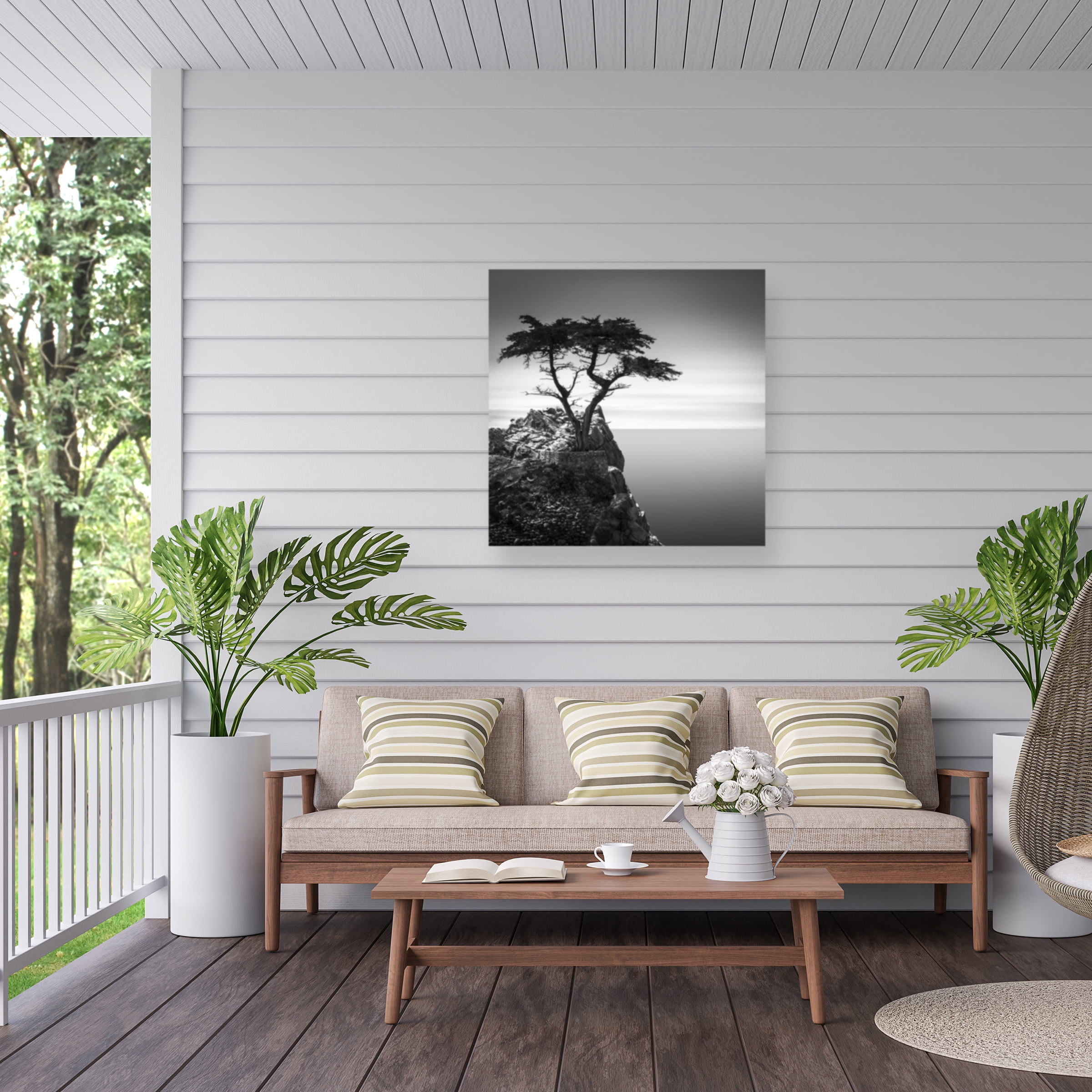 Trademark Fine Art Dave MacVicar The Lone Cypress Outdoor Canvas Art