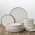 thumbnail image 5 of RichMount Stoneware Dinnerware Set 18.87 lb, 12-Piece Dish Set, Cream White, 5 of 11