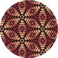 thumbnail image 1 of Ahgly Company Machine Washable Indoor Round Transitional Night Red Area Rugs, 5' Round, 1 of 7