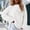White, variant on DuoJiaJ Sweaters for Women Pullover Cable Knit Crewneck Oversized Sweater Tops Long Sleeve Trendy Winter Clothes Beige XXL