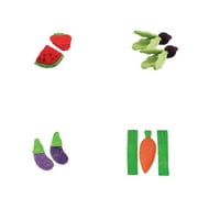 Nibbles Fruit & Veggie Bundle, 4 Loofah Toy Set