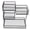 Black, variant on Modular Metal Makeup Storage Systems 4 Shelves Compact Space Solution