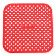 thumbnail image 1 of Lishi Rouges Doublures de Friteuse à Air Chaud en Silicone - 7,5 Pouces Carrés, 2pc Réutilisables Tapis Antiadhésif, 1 of 5