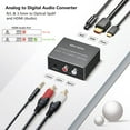 thumbnail image 3 of Analog to Digital Audio Converter, RCA & 3.5mm to Optical & HDMI Audio Converter, 3 of 7