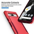 thumbnail image 5 of SaniMore for Google Pixel 7A 6.1-inch Case, Military Grade Drop Protection Slim Hard PC + Shock Absorption TPU Bumper Dual-Layer Shockproof Anti-Scratch Cover for Google Pixel 7A, Red, 5 of 7